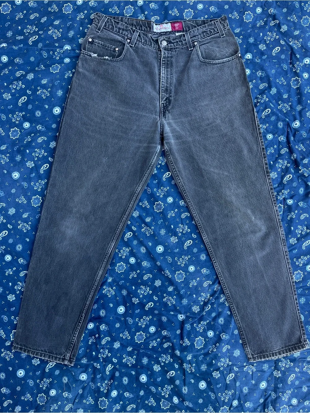 Levi's Men's Washed Black Relaxed-Fit Jeans